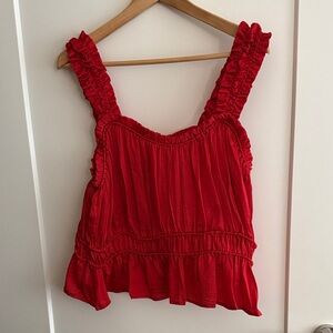 ARULA Scarlet Ruffled Blouse